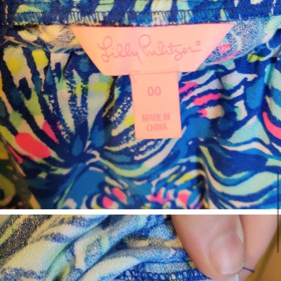 Lilly Pulitzer Ramona Crop Top Set Brilliant Blue 00 - Picture 5 of 5